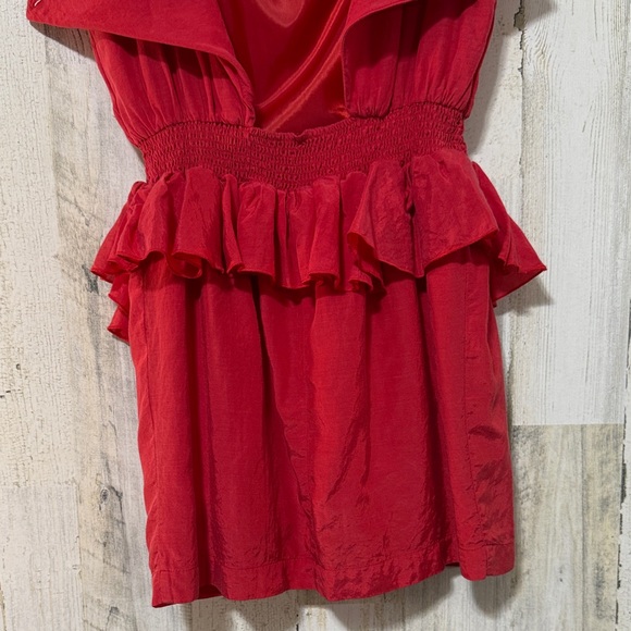 Antik Batik Red Ruffle Mini Dress - Picture 10 of 13